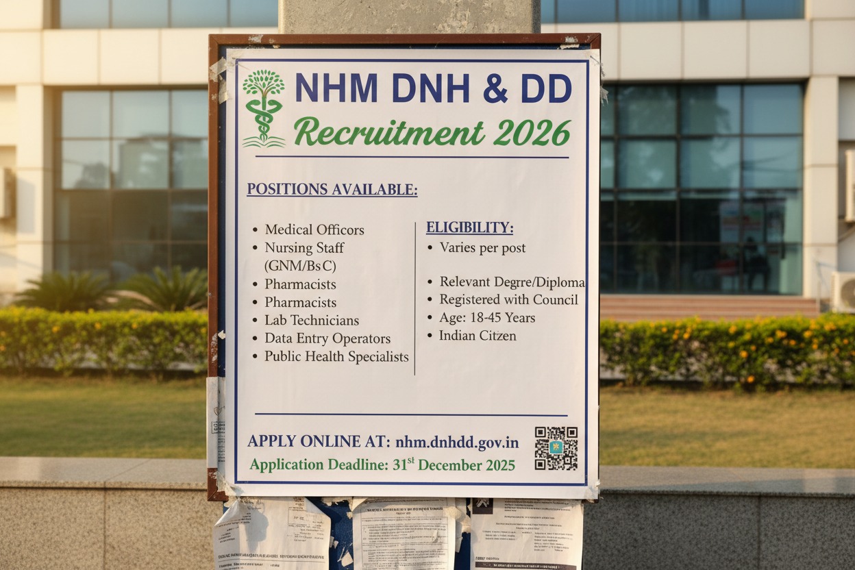NHM DNH & DD Recruitment 2026: Optometrist, ANM & Other Posts – 07 Vacancies | Apply Offline