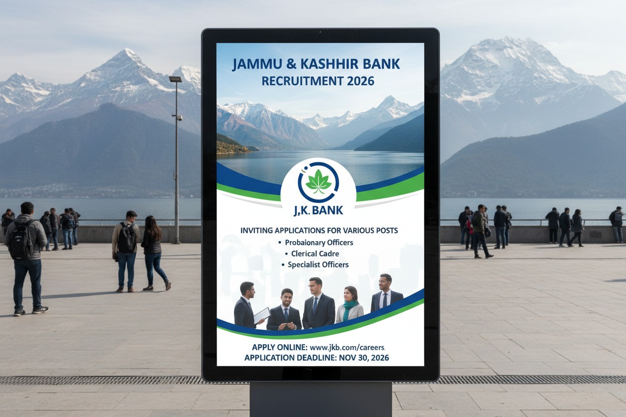 Jammu & Kashmir Bank Recruitment 2026 – Zonal Security Officer Vacancy | Apply Now