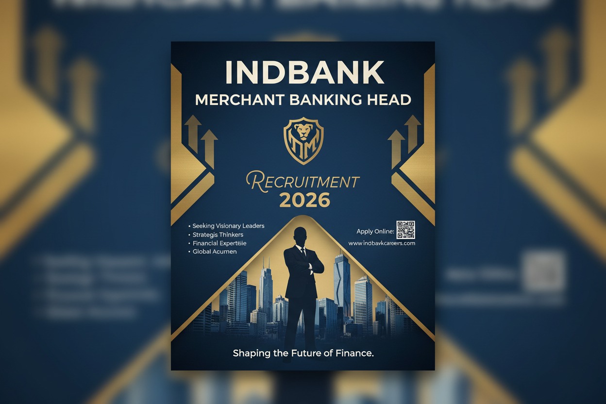 Indbank Merchant Banking Head Recruitment 2026 – Apply Now for 1 Exclusive Senior Position | AnyJobAlert