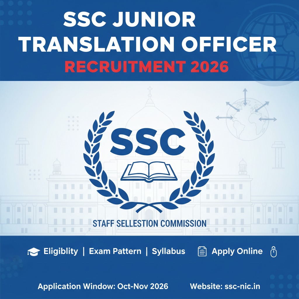 SSC Junior Translation Officer Recruitment 2026