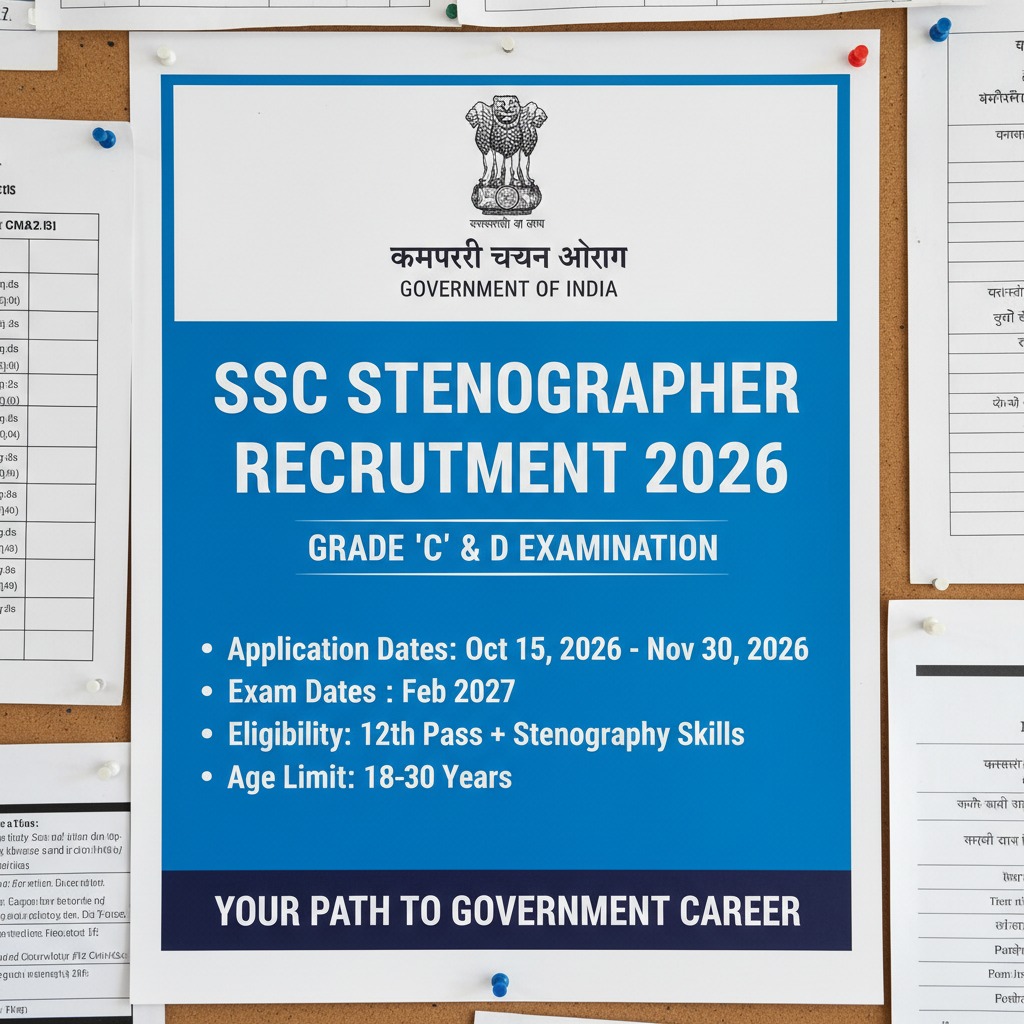 SSC Stenographer Recruitment 2026: Apply for 731 Posts | 12th Pass Eligible