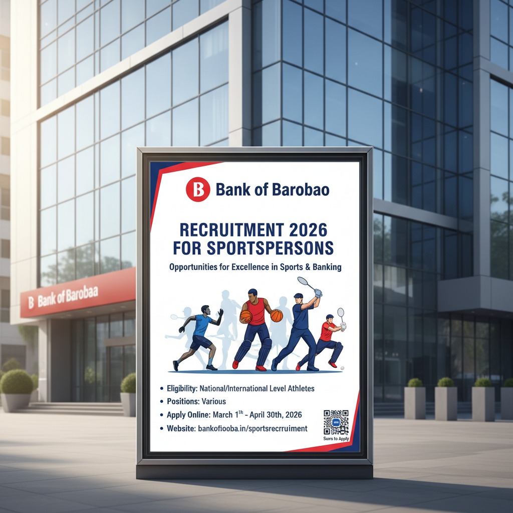 Bank of Baroda Recruitment 2026 for Sportspersons – 30 Vacancies | Apply Before 12 May