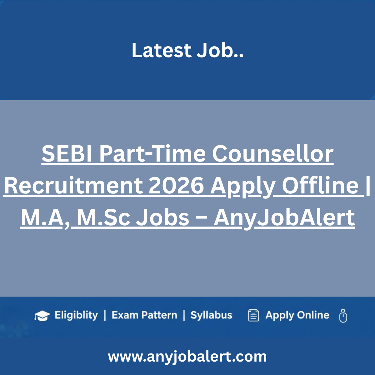 SEBI Part-Time Counsellor Recruitment 2026