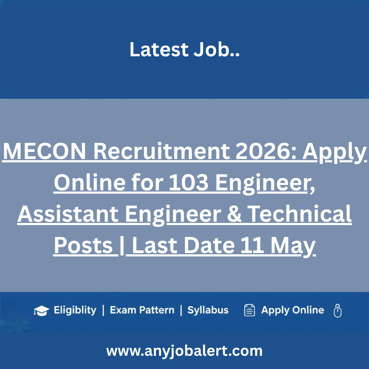 MECON Recruitment 2026