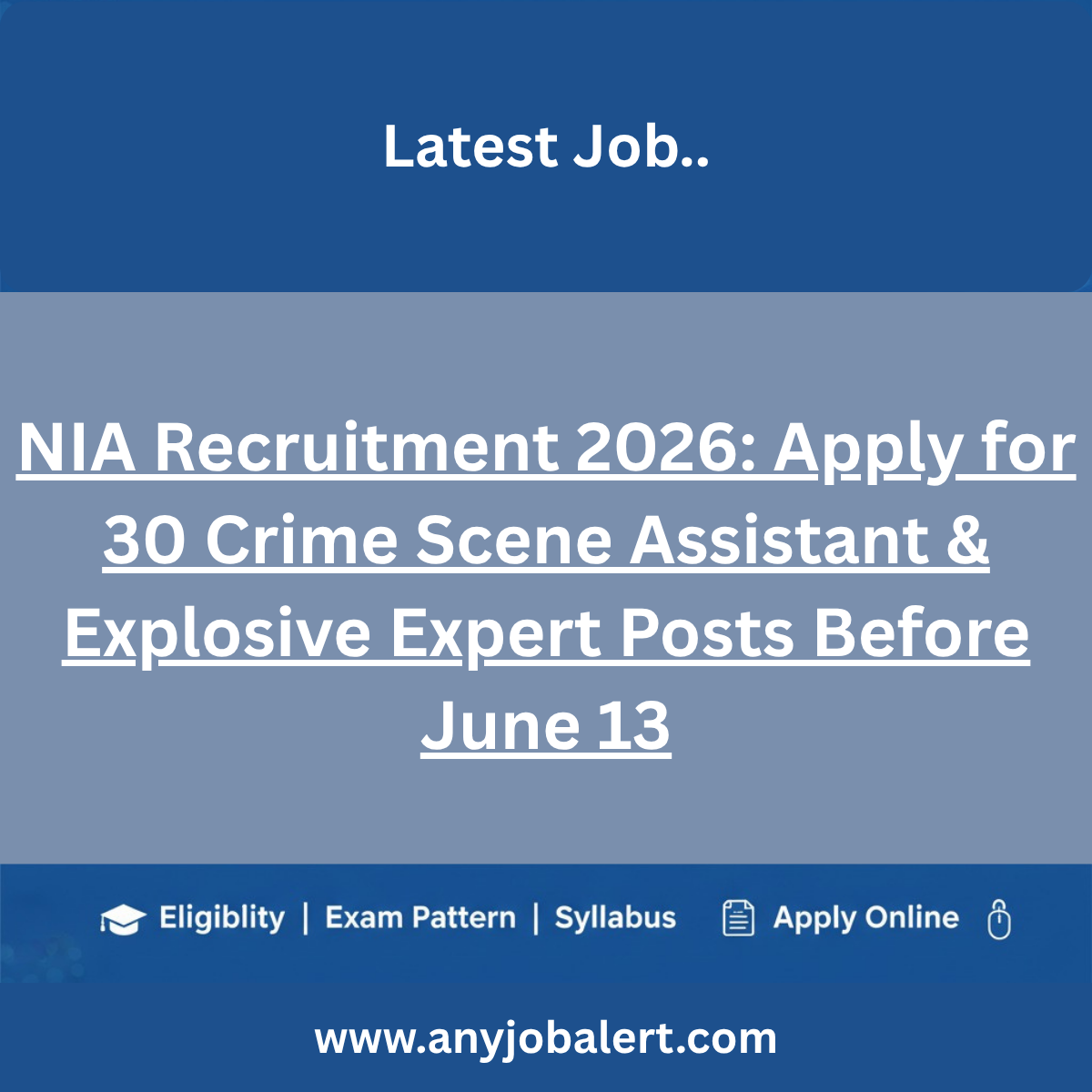 NIA Recruitment 2026