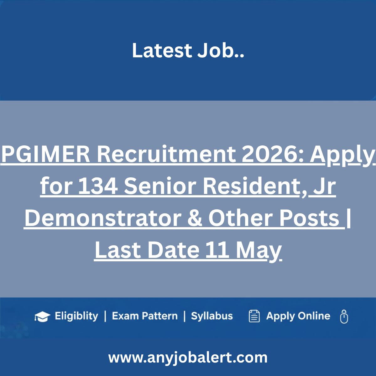 PGIMER Recruitment 2026