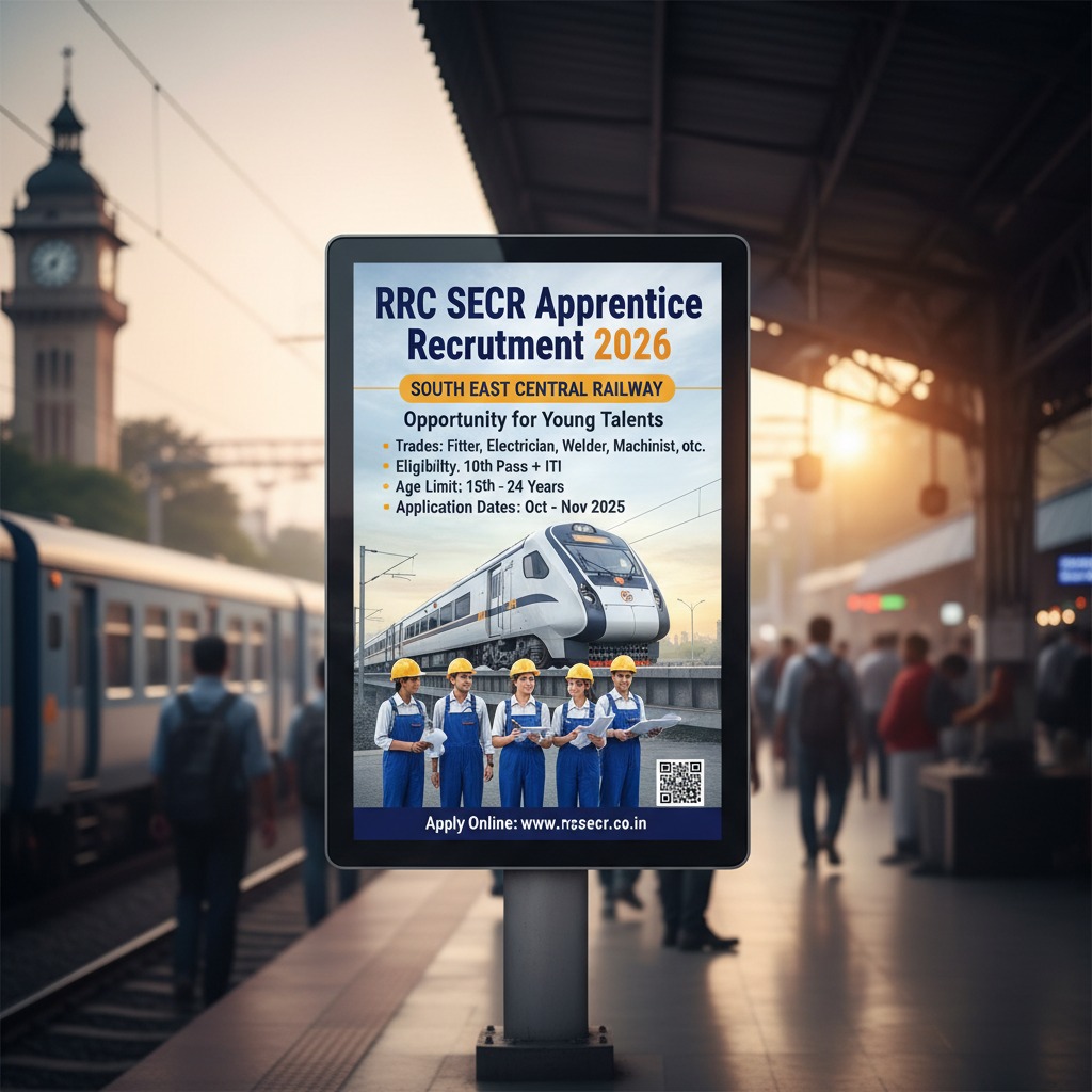 RRC SECR Apprentice Recruitment 2026 Apply Online for 1644 ITI Posts